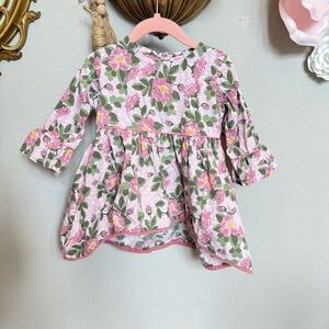 Ruffle Butts Pink and Green Floral shirt
